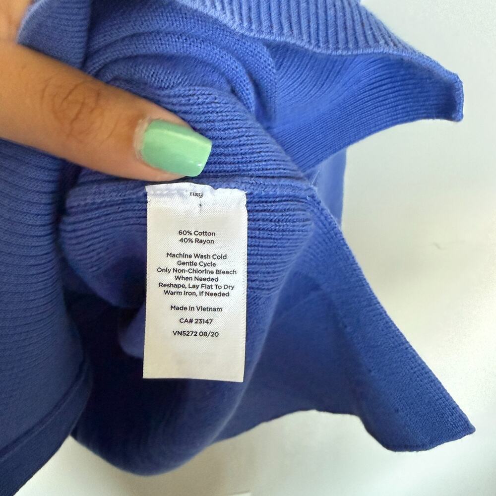 Talbots Sweater Cardigan Womens XL Blue V Neck Button Front Lightweight Knit - Picture 5 of 6